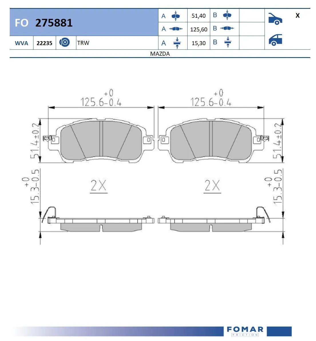 Brake Pad Set, disc brake